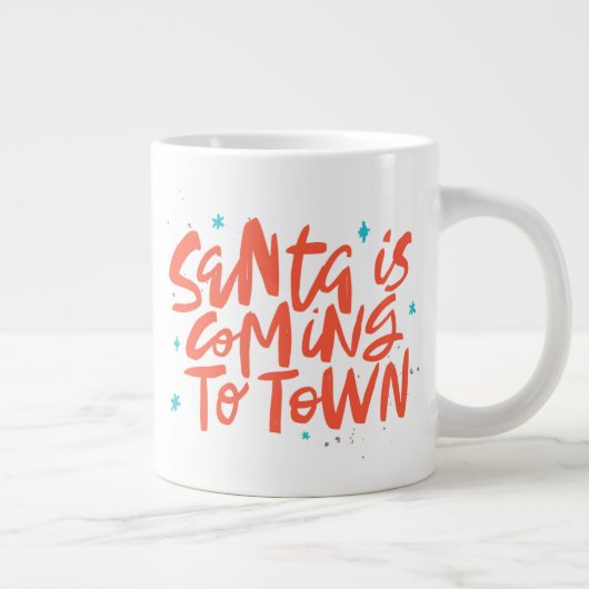 Santa komt naar de stad Holiday Design Grote Koffiekop (Rechts)