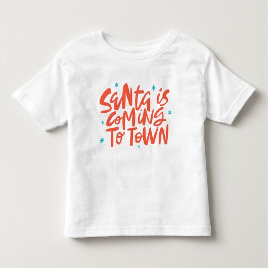 Santa komt naar de stad Holiday Design Kinder Shirts (Voorkant)