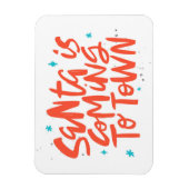 Santa komt naar de stad Holiday Design Magneet (Verticaal)