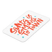 Santa komt naar de stad Holiday Design Magneet (Linkerzijde)