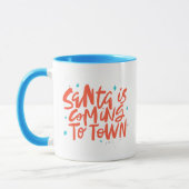 Santa komt naar de stad Holiday Design Mok (Links)