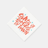Santa komt naar de stad Holiday Design Servet (Hoek)
