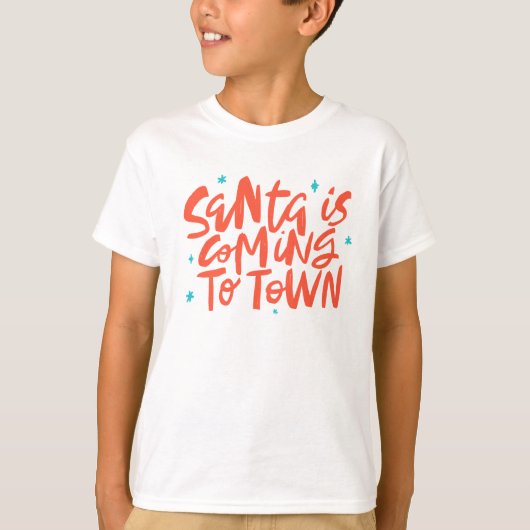 Santa komt naar de stad Holiday Design T-shirt (Voorkant)