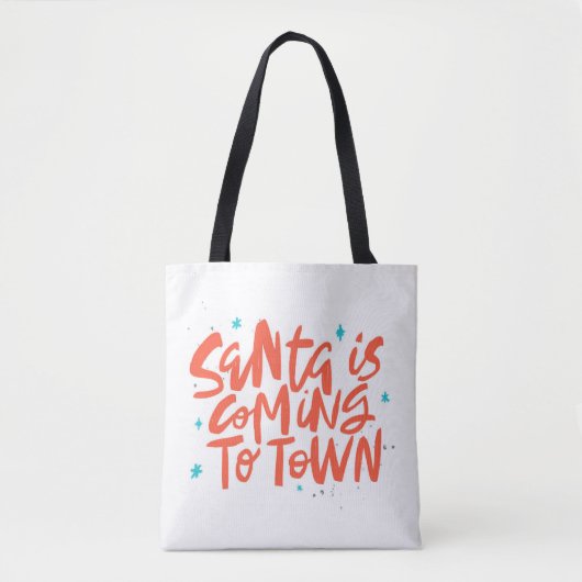Santa komt naar de stad Holiday Design Tote Bag (Voorkant)