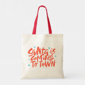 Santa komt naar de stad Holiday Design Tote Bag (Achterkant)