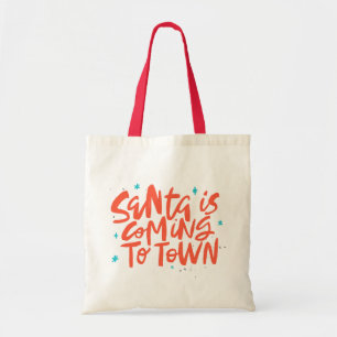 Santa komt naar de stad Holiday Design Tote Bag