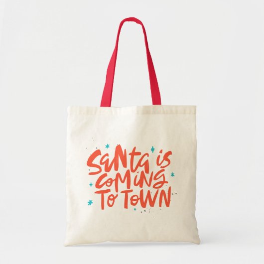 Santa komt naar de stad Holiday Design Tote Bag (Voorkant)