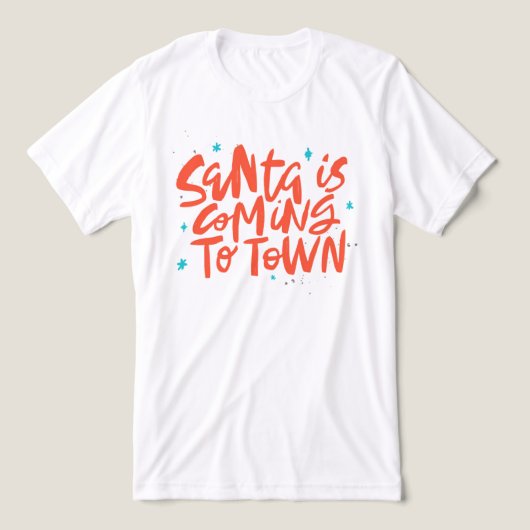 Santa komt naar de stad Holiday Design Tri-Blend Shirt (Design voorkant)