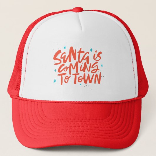 Santa komt naar de stad Holiday Design Trucker Pet (Voorkant)