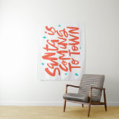 Santa komt naar de stad Holiday Design Wandkleed (In situ)