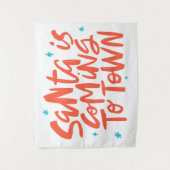 Santa komt naar de stad Holiday Design Wandkleed (Voorkant)