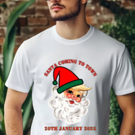 Santa komt naar de stad politieke satire t-shirt
