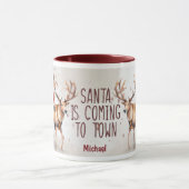 Santa komt naar de stad Rendier Kinder Mok (Midden)