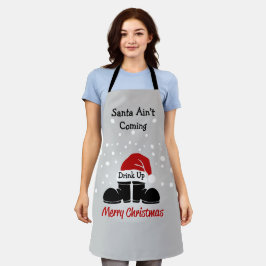 Santa komt niet, Drink all-over print Schort