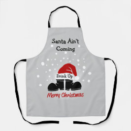 Santa komt niet, Drink all-over print Schort