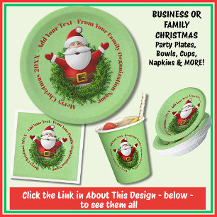 Santa kondigt Collectie Set aan Papieren Bordje