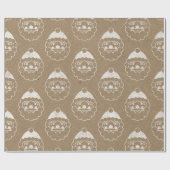 Santa Kraft Gift Wrap Paper Cadeaupapier (Vlak)