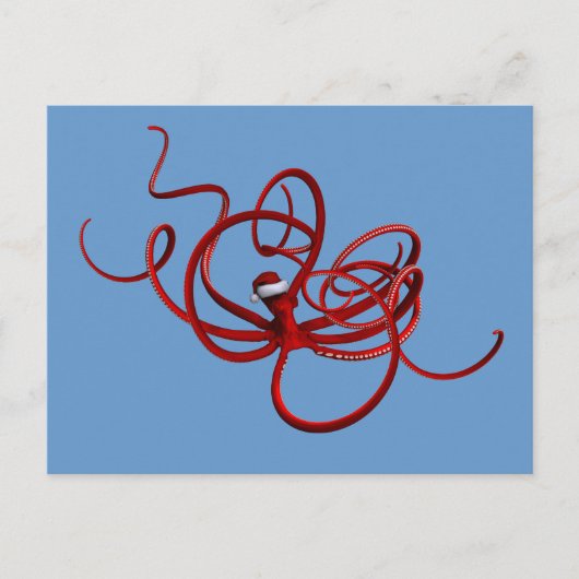 Santa Kraken Feestdagenkaart (Voorkant)