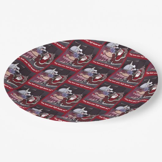 Santa krijgt een ticket rond Bord (Gekanteld)