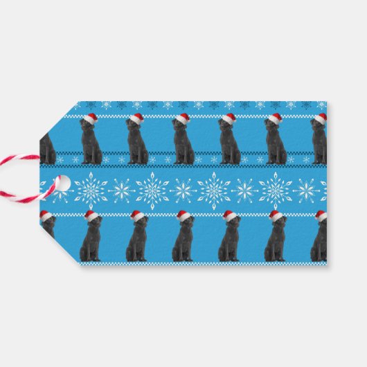 Santa Lab kerstcadeLabel Cadeaulabel (Achterkant Horizontaal)