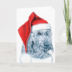 Santa Labradoodle Wenskaarten Feestdagen Kaart