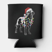 Santa Labrador Retriever Christmas Light Hondenlie Blikjeskoeler (Voorkant)