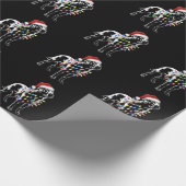 Santa Labrador Retriever Christmas Light Hondenlie Cadeaupapier (Hoek)