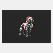 Santa Labrador Retriever Christmas Light Hondenlie Inpakpapier Vel (Voorkant)