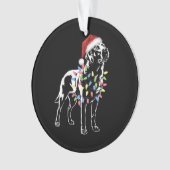 Santa Labrador Retriever Christmas Light Hondenlie Ornament (voorkant)