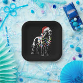 Santa Labrador Retriever Christmas Light Hondenlie Papieren Bordje (Feest)