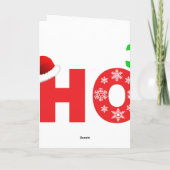 santa lacht op kerst feestdagen kaart (Achterkant)