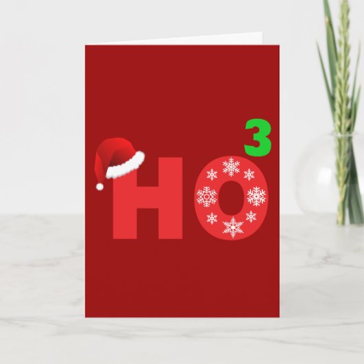 santa lacht op kerst feestdagen kaart (Voorkant)