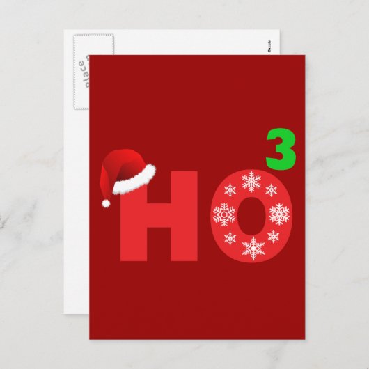 santa lacht op kerst feestdagenkaart (Voorkant / Achterkant)