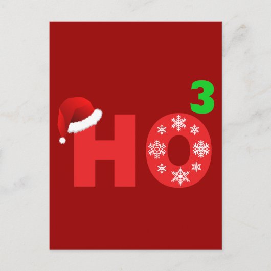 santa lacht op kerst feestdagenkaart (Voorkant)