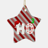 santa lacht op kerst keramisch ornament (Rechts)