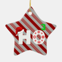 santa lacht op kerst keramisch ornament