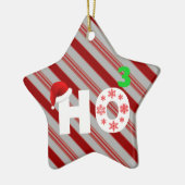 santa lacht op kerst keramisch ornament (Links)