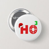 santa lacht op kerst ronde button 5,7 cm (Voorkant /achterkant)