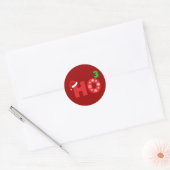 santa lacht op kerst ronde sticker (Envelop)