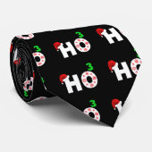 santa lacht op kerst stropdas (Opgerold)