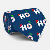 santa lacht op kerst stropdas (Opgerold)