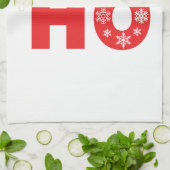 santa lacht op kerst theedoek (Gevouwen)