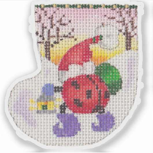 Santa ladybug-sticker sticker (Voorkant)