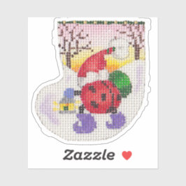 Santa ladybug-sticker sticker