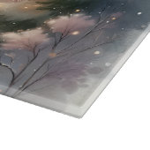 Santa Lantern Walk Winter Cottage Scene Snijplank (Hoek)