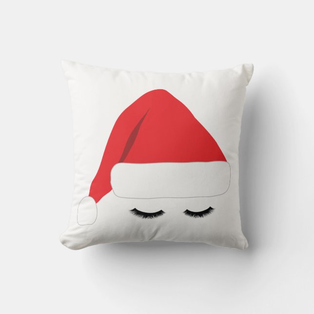 Santa Lashes Pillow Kussen (Voorkant)