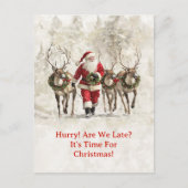Santa Late Christmas Briefkaart (Voorkant)