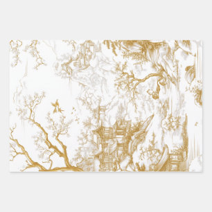Santa-Left-Right Facing Oriental Wallpaper Inpakpapier Vel