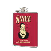 Santa: Lege zak op kerstochtend Heupfles (Links)