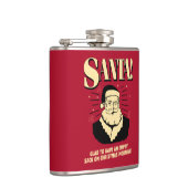 Santa: Lege zak op kerstochtend Heupfles (Rechts)